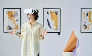 visitando museus virtuais com óculos de rv