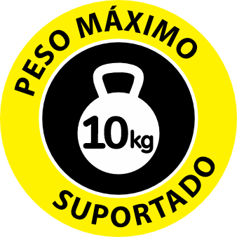 peso suportado 10kg